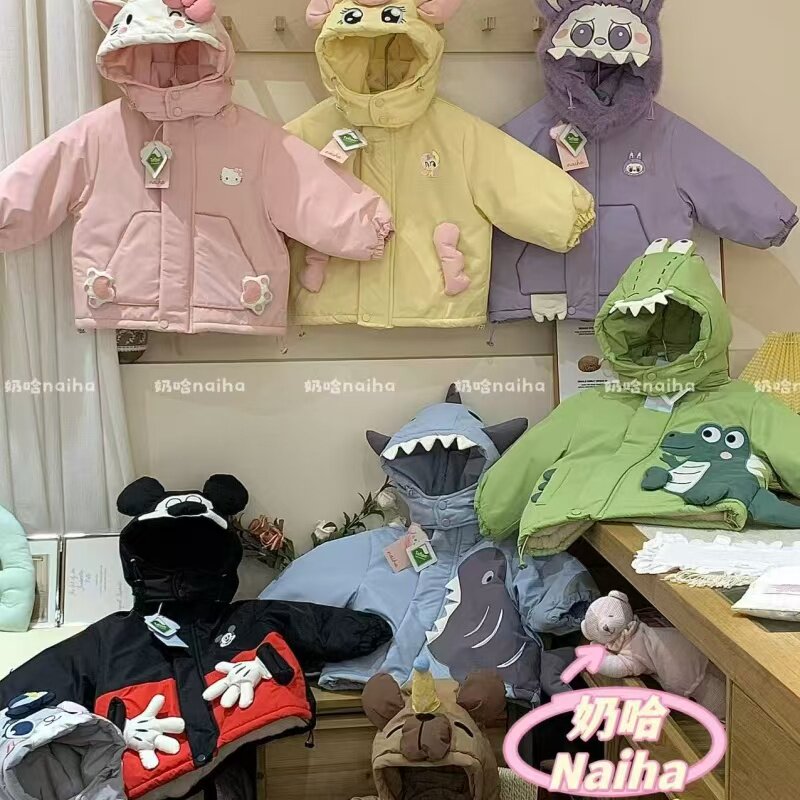 品牌儿童棉衣2025秋冬季宝宝洋气加绒加厚棉服外套男童女童派克服
