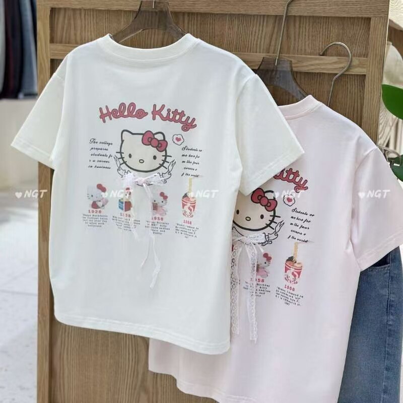 品牌女童短袖2026夏季新款女孩洋气半袖甜美圆领T恤上衣潮120-160