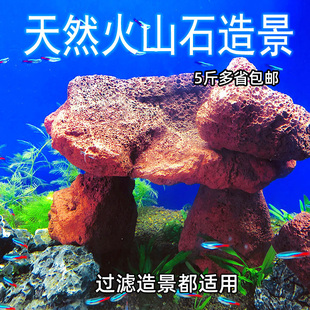 火山岩石头火山石鱼缸过滤材料水族造景神器大块净水滤材乌龟爬台