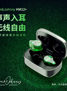 SAMJOHNNY粤声HM12+ 单边1圈1铁1平板6单元真无线蓝牙HIFi耳机