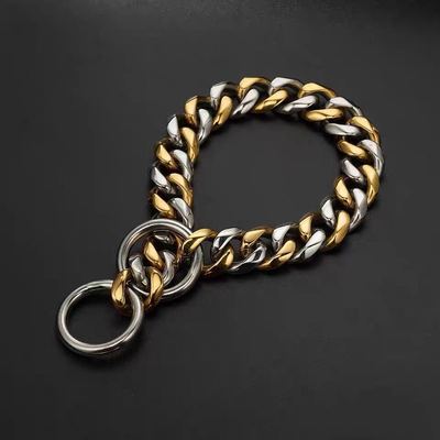 钛钢不锈钢金银色中型六面颈圈