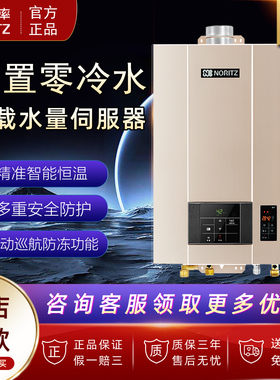 NORITZ能率GQ-13/16D2AFEXQ燃气热水器零冷水即开即热室内强排20L