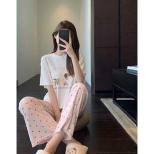AMR UU◆舒服到爆～减龄时髦短袖家居服睡衣套装女2026春夏季新款