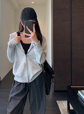 AMR UU◆就是好穿 高品质毛圈棉宽松显瘦连帽卫衣女外套春夏新款