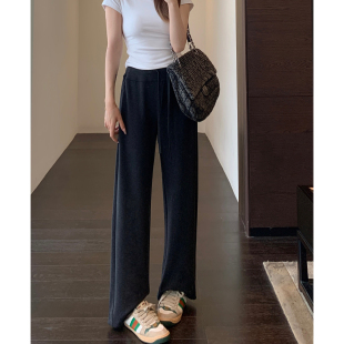 女春夏2026新款 AMR 慵懒风垂感高腰休闲直筒阔腿裤 柜上2000
