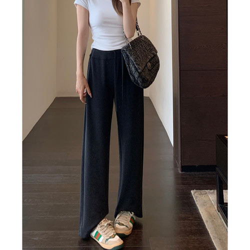 AMR UU◆柜上2000+慵懒风垂感高腰休闲直筒阔腿裤女春夏2026新款