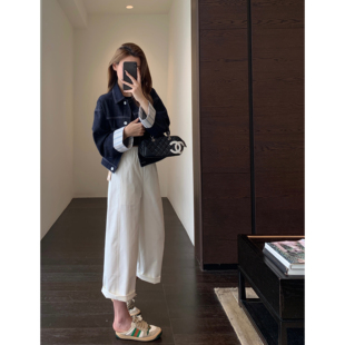 春夏2026新款 AMR 子女直筒休闲裤 大长腿～高腰宽松慵懒九分裤