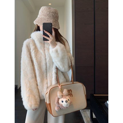 AMR UU◆冬日氛围感 加厚保暖毛绒大衣外套女上衣2025新款秋冬季