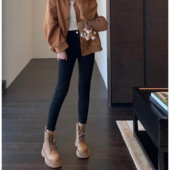 女秋冬新款 显瘦小黑裤 小脚打底裤 高腰弹力舒适提臀修身 AMR