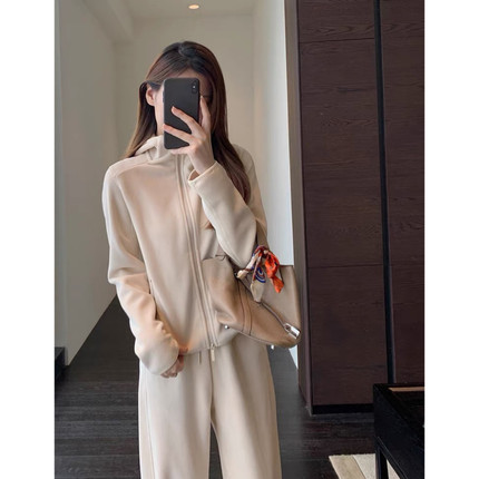 AMR UU◆口碑款 双面绒保暖舒适显瘦卫衣套装束脚卫裤女秋冬新款