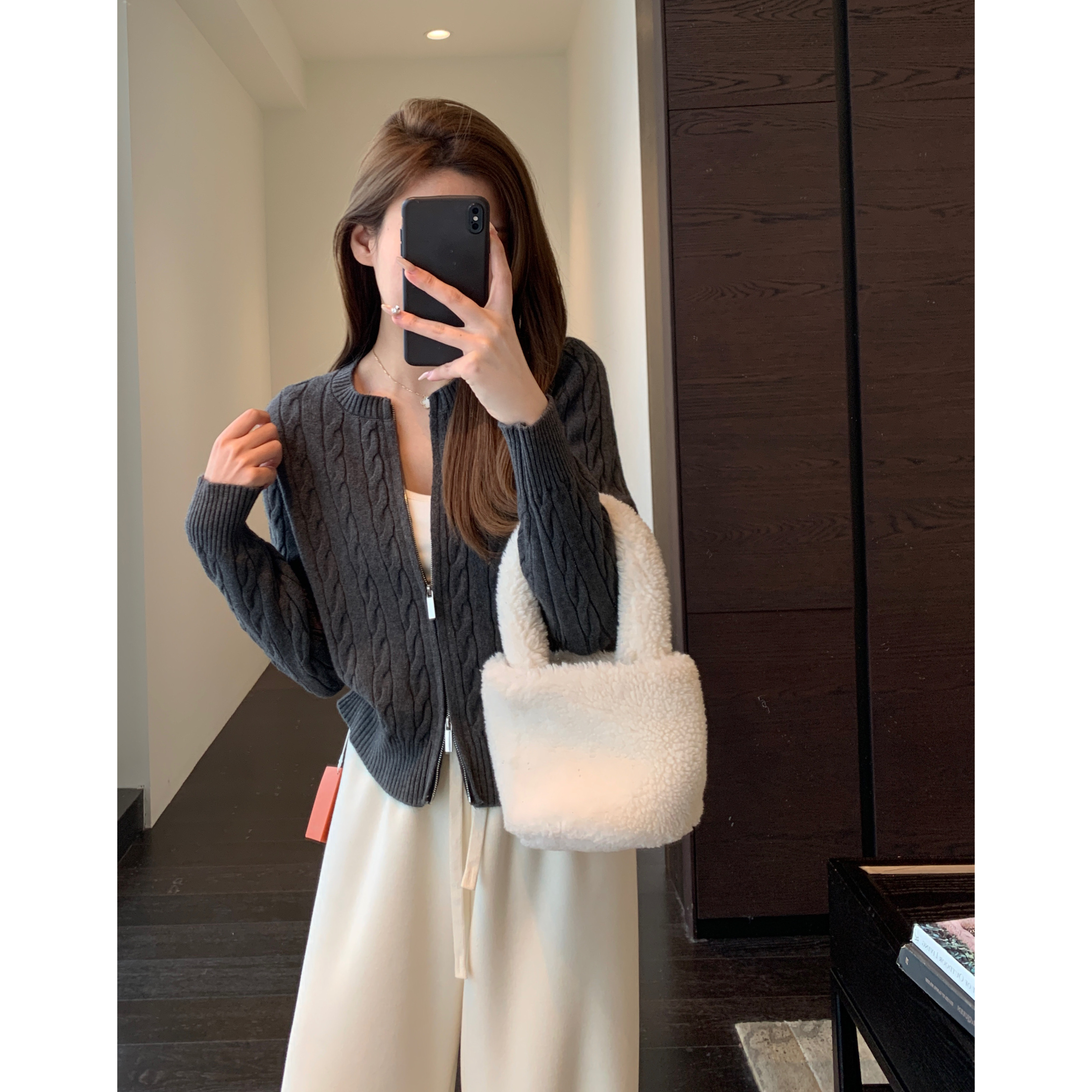 AMR UU◆巨洋气 重工绞花时髦针织开衫毛衣短款外套女上衣2026新,女装/女士精品,毛针织衫,淘宝优惠券,粉丝福利购,淘宝优惠卷