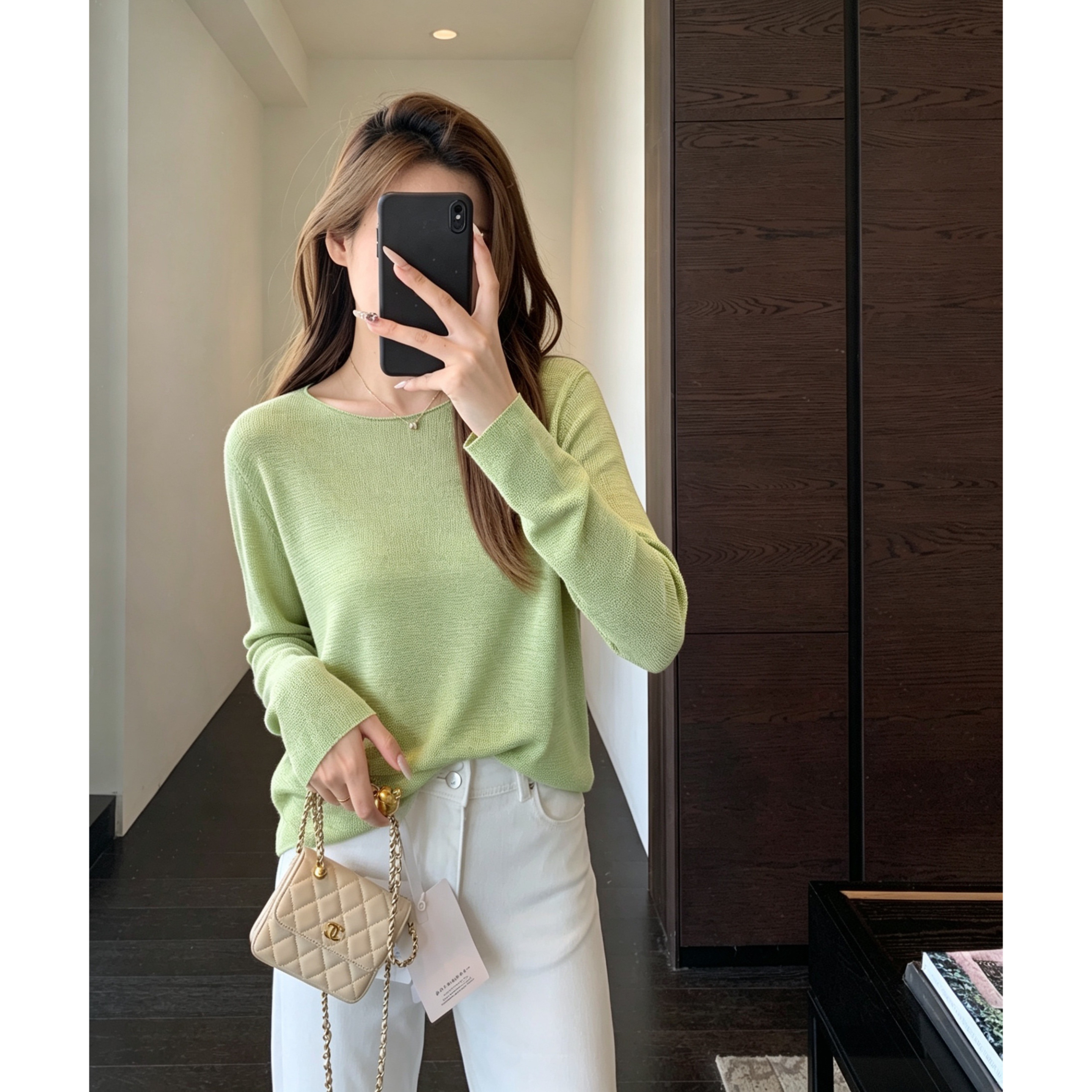 AMR UU◆显白绿色 韩系慵懒风防晒罩衫上衣空调针织衫女春夏新款