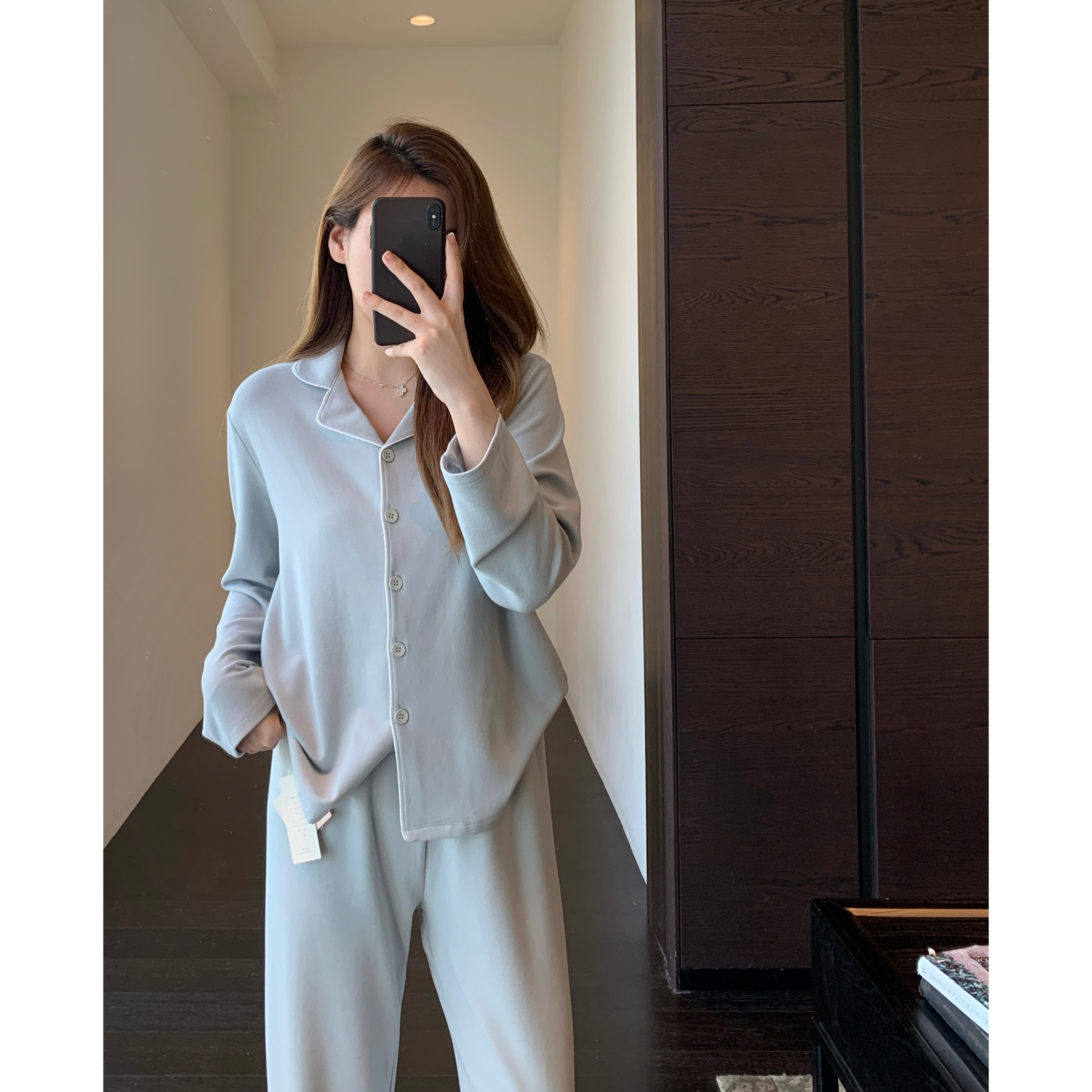 AMR UU◆工厂好货 软糯舒适磨毛上衣裤子家居服套装女睡衣秋冬新