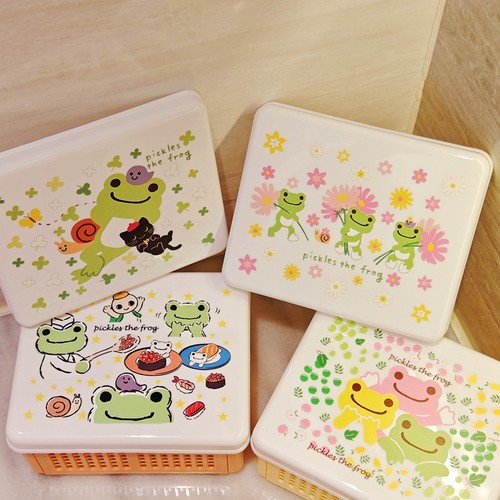 泡菜蛙PP桌面折叠收纳盒可爱卡通