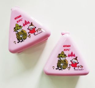 MOOMIN姆明亚美三角饭团收纳盒便当盒饭盒紫菜包微波加热卡通寿司