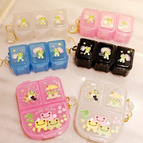 日本pickles the frog泡菜蛙微笑蛙青蛙7天药盒分格挂件拆分卡通