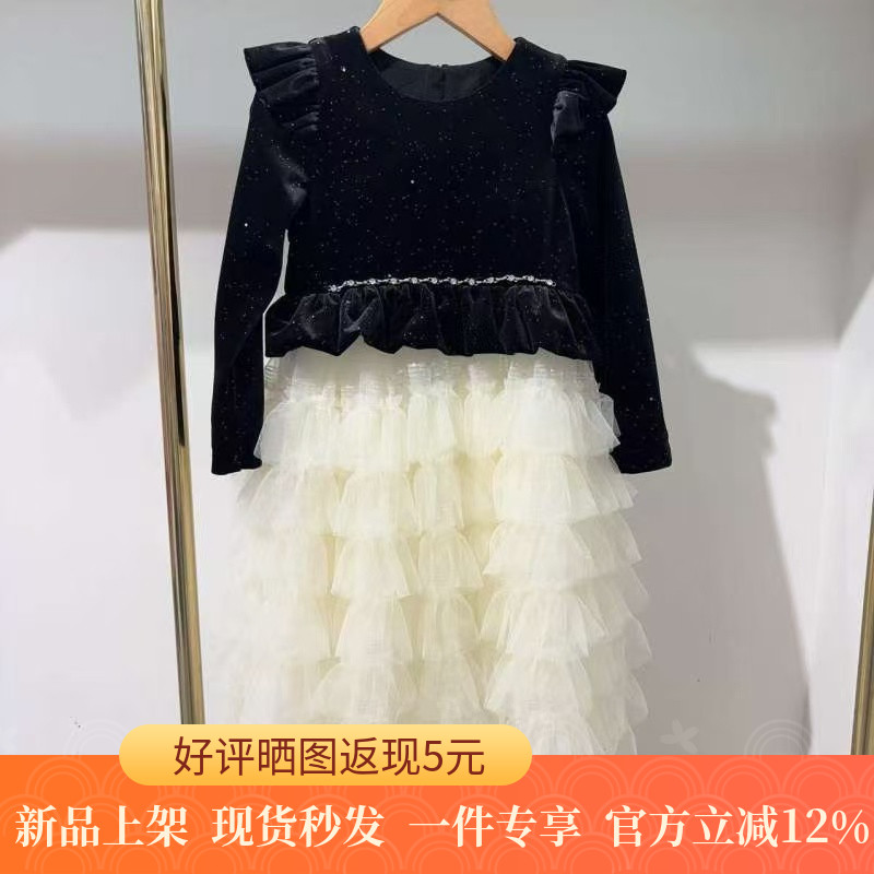 爱法贝童装专柜正品2025秋季新品女童儿童公主礼服连衣裙U43L421