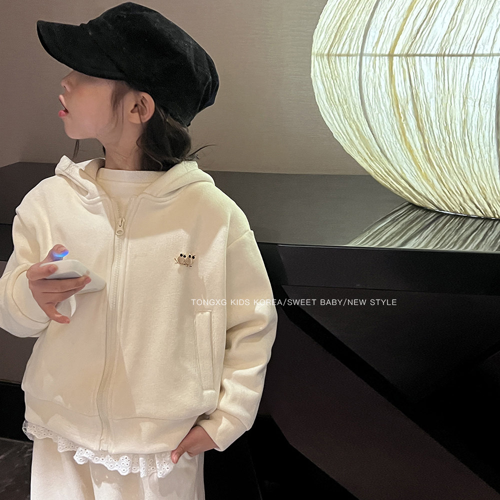 潼小乖定制2025秋冬新款加厚加绒套装毛球外套上衣+裤5q136,童装/婴儿装/亲子装,套装,淘宝优惠券,粉丝福利购,淘宝优惠卷