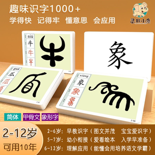 正版杜曼全脑字源象形识字卡幼小学生早教认知甲骨文开发闪卡大全