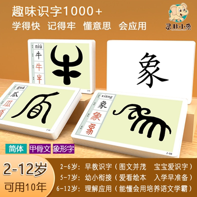 杜曼右脑记忆字源象形识字大闪卡
