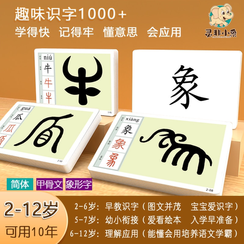 杜曼右脑记忆字源象形识字大闪卡
