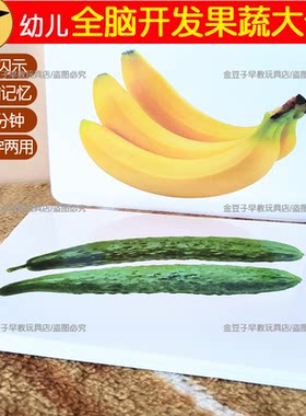 杜曼水果蔬菜闪卡早教左右脑开发