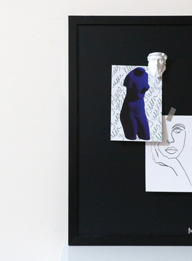 克莱因原创卡片黑白样板房软装