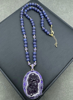 高级感紫色貔貅毛衣链网红爆款轻奢气质百搭时尚精美毛衣链女