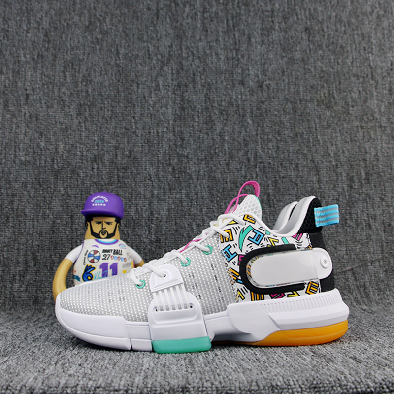 安踏轻狂2代篮球鞋男 2021夏季新款耐磨网面轻便透气低帮运动鞋男