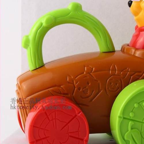 TAKARA TOMY/特佳乐多美維尼熊音樂LED燈光玩具車/推車搖鈴