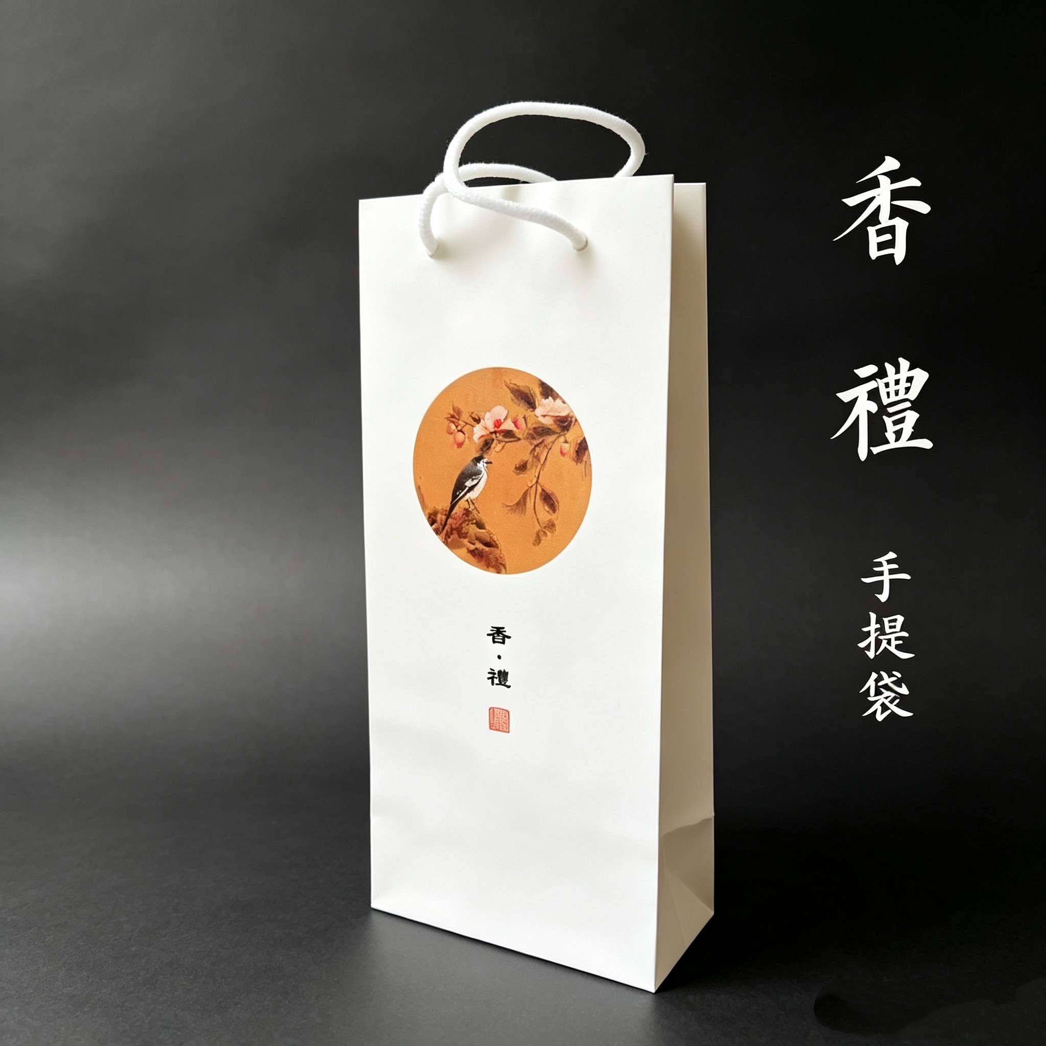 香道手提袋 线香香具包装礼盒通用手袋  加厚牛皮纸手拎袋