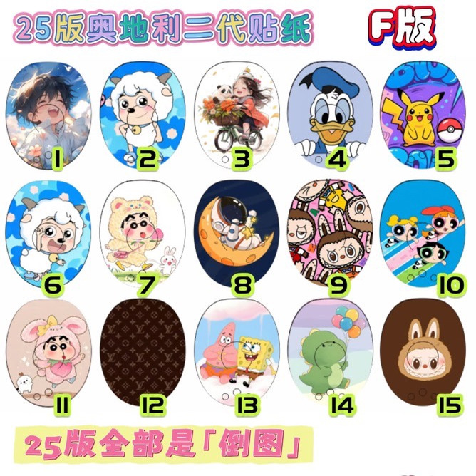 满10个包邮 F版倒图夹头发用RONDO2二代人工耳蜗奥地利 外壳贴纸