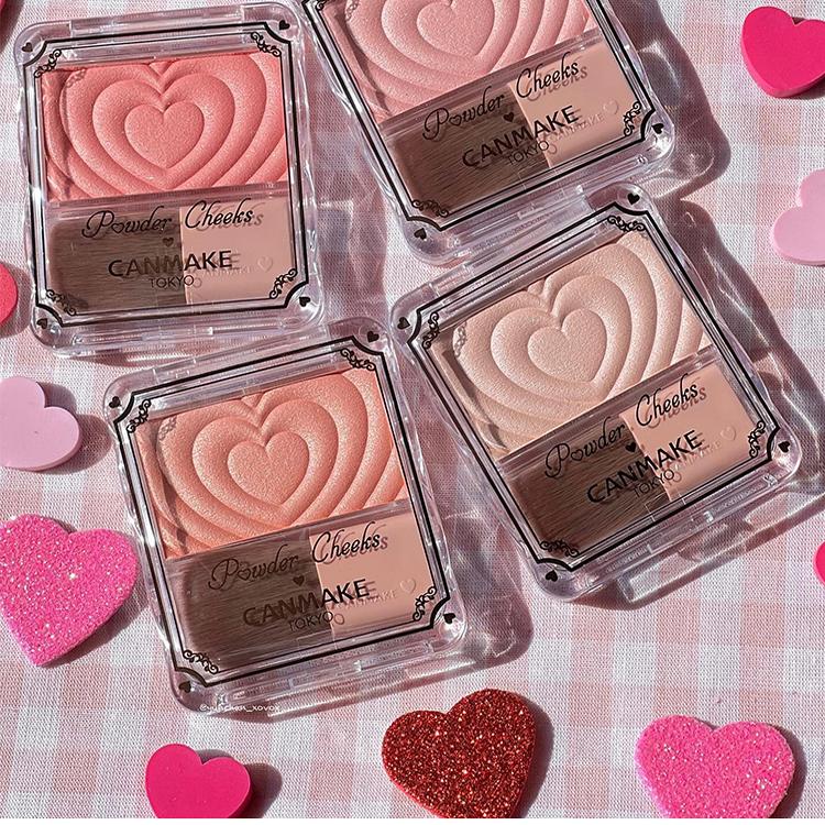保税 CANMAKE/井田爱心浮雕单色腮红自然光泽高光便携带刷子24新
