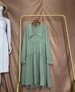 全场第二件半价大翻领娃娃装 春秋外贸连衣裙 连衣裙长袖