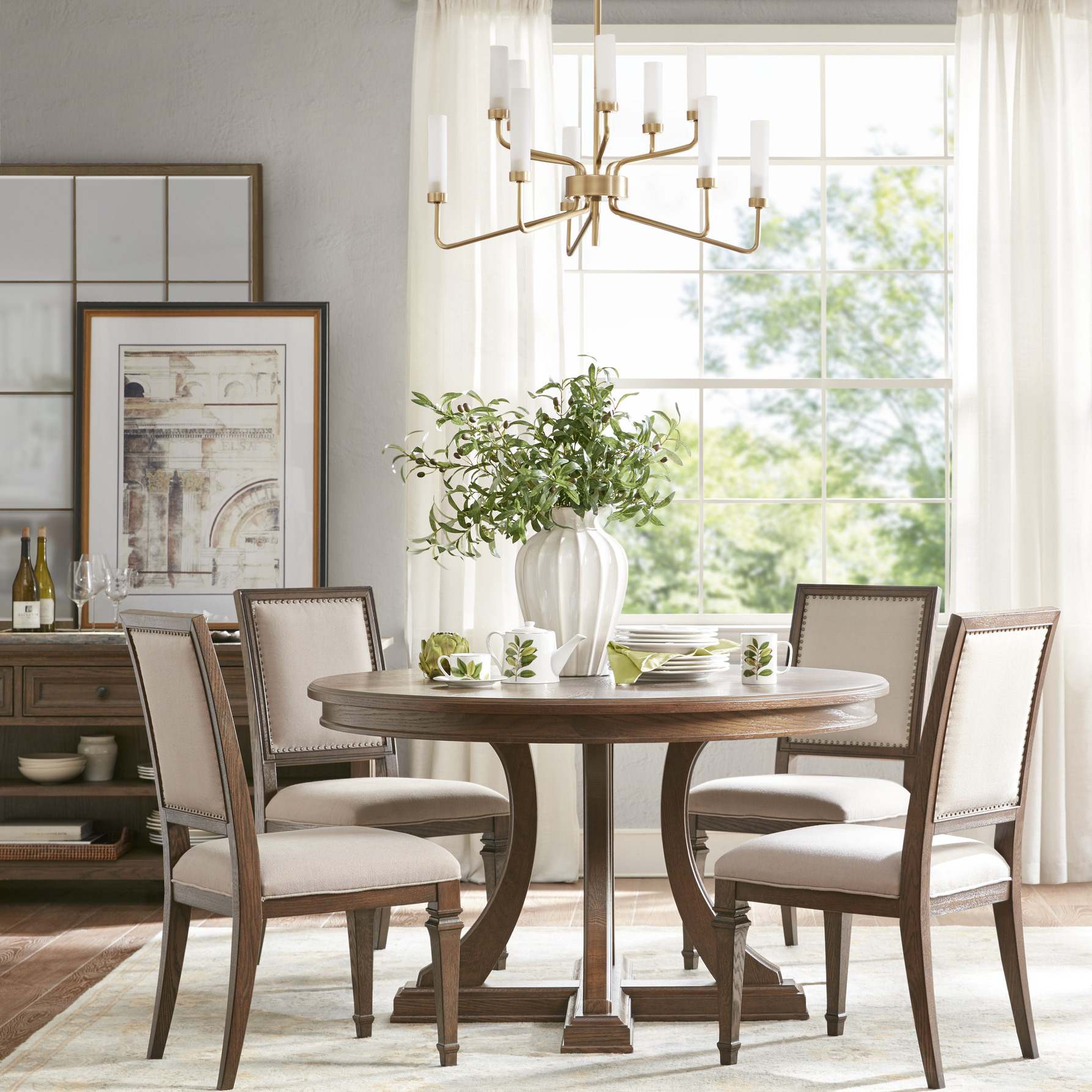 HH美式餐桌餐椅组合美式乡村家用长桌美式实木餐桌定制HH