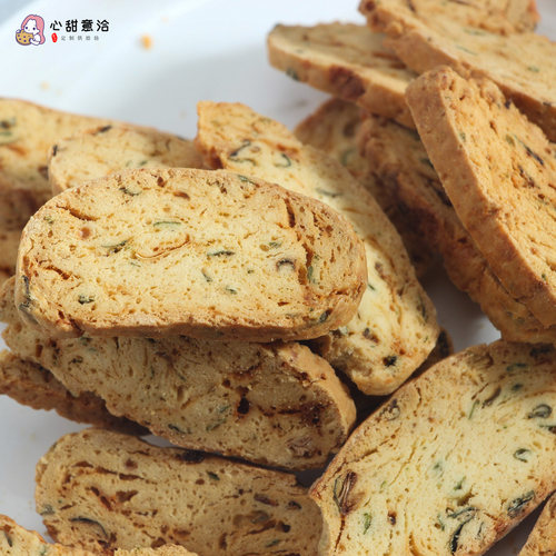意式香葱奶酪脆饼Biscotti现烤手工咸味饼干无油无糖饱腹代餐零食