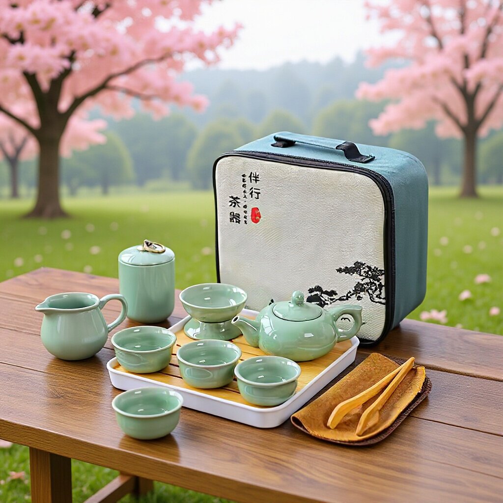 旅行茶具套装批发茶叶陶瓷泡茶壶整套便携式小礼品便携套装礼品