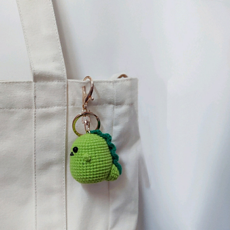 迷你小恐龙小胖龙 diy手工制作毛线钩针编织玩偶材料包钥匙扣挂件
