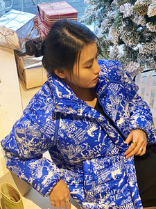 LAXMI 买手店 LOCAL HEROES 21AW新款 印花抽绳拆袖棉服 两穿马甲