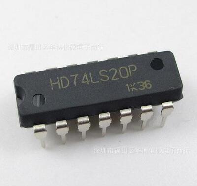 直插 HD74LS20P 4输入端双与非门 DIP-14