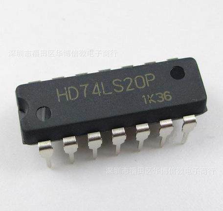 直插 HD74LS20P 4输入端双与非门 DIP-14