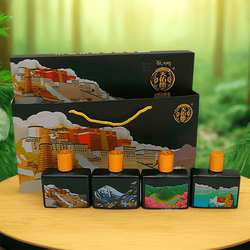 西藏阿拉嘉宝大美西藏青稞酒清香52度纯粮原浆白酒礼盒125ml*4瓶