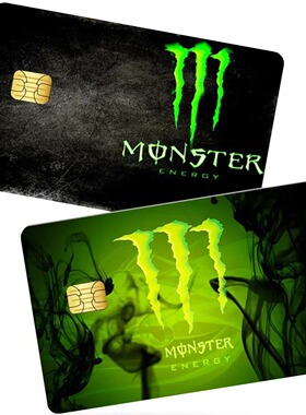 Monster Energy鬼爪信用卡借记卡交通卡银行卡防刮防滑防水贴纸