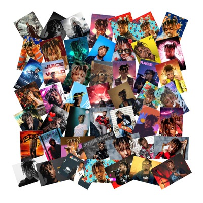 50张Juice Wrld果汁哥手机电脑笔记本滑板冰箱行李箱电瓶车涂鸦