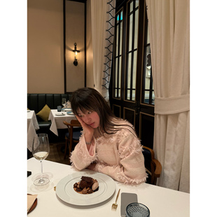 wann现货 公主请下单 淡粉流苏飘带高级感休闲名媛小香风外套