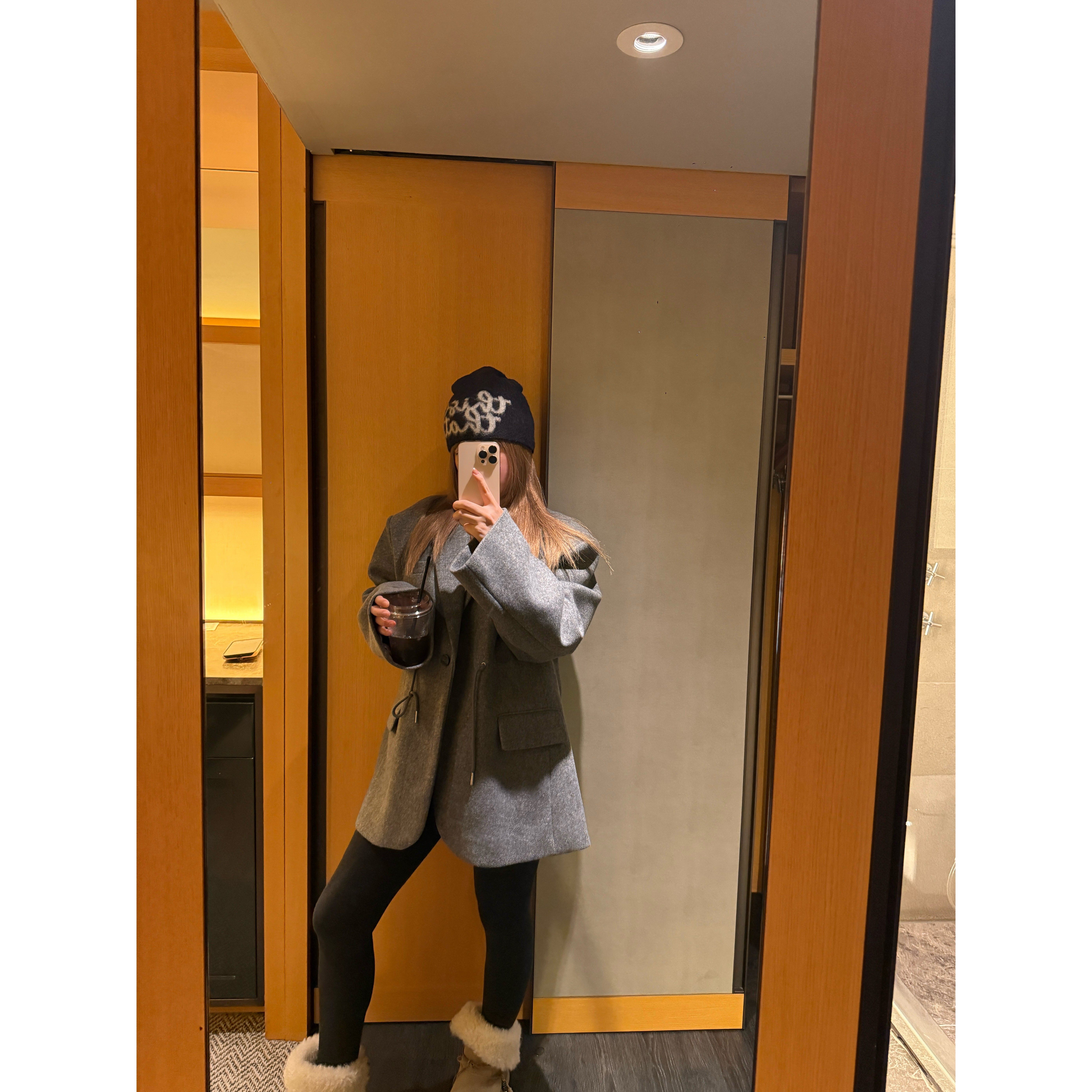 【捡漏价】灰色抽绳阔版西装 微瑕