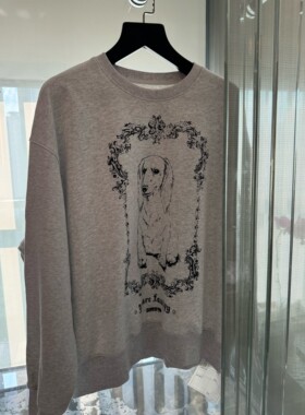 【特价5折】opyy腊肠小狗宽松大卫衣