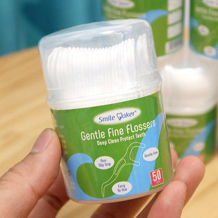 特细牙线棒儿童专用超细极细扁线宝宝幼儿家庭装大包装牙签