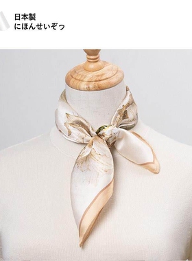 日本野百合小方巾送妈妈丝巾2026正流行新款系脖高级感围巾