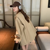 现货！168-9139拼皮风衣P135控188，女装风衣，浙宝168